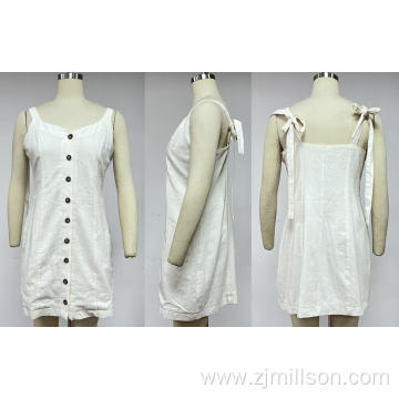 Button-Front Cotton Dress